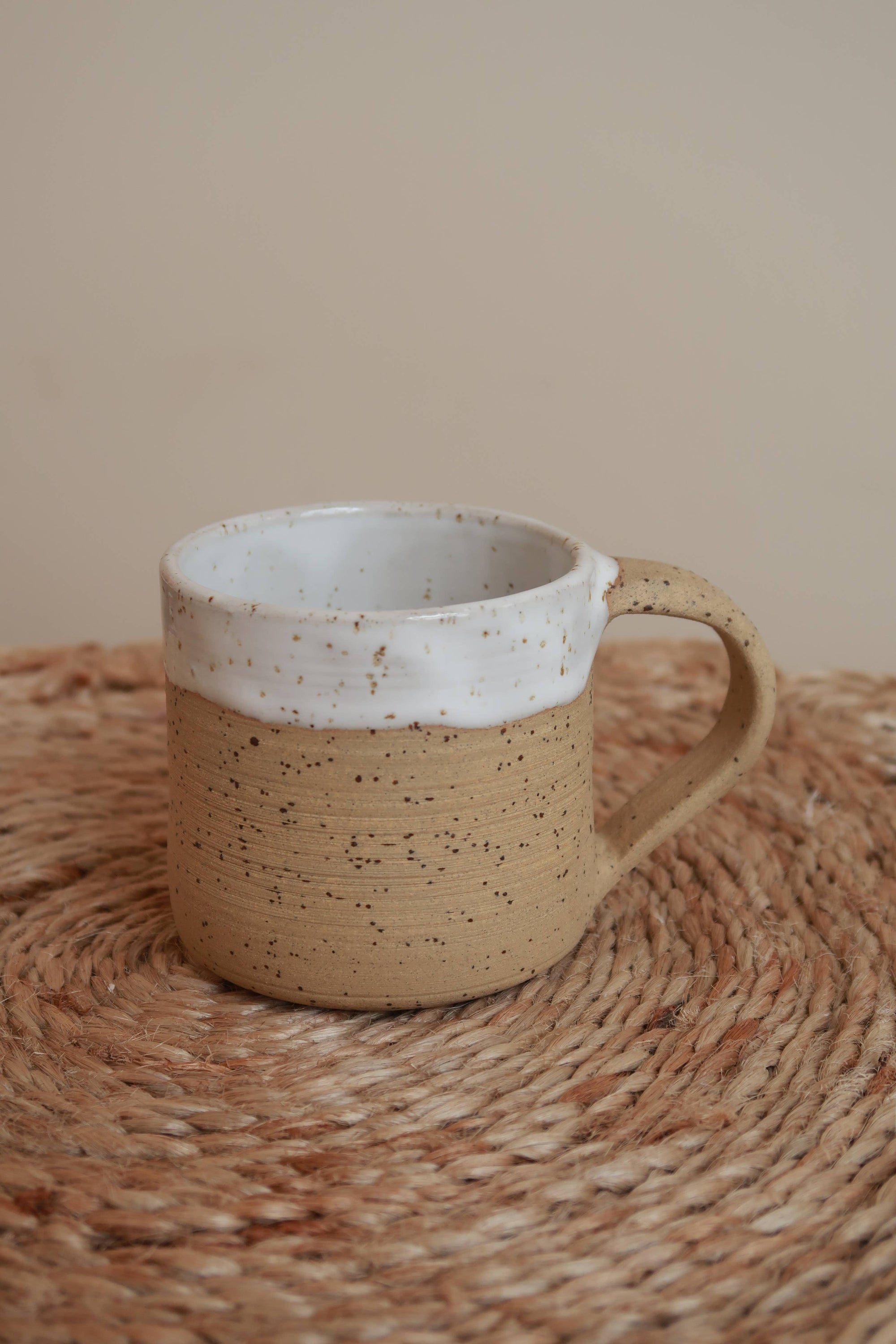 Handmade Ceramic Espresso Mug - Speckled Raw Clay