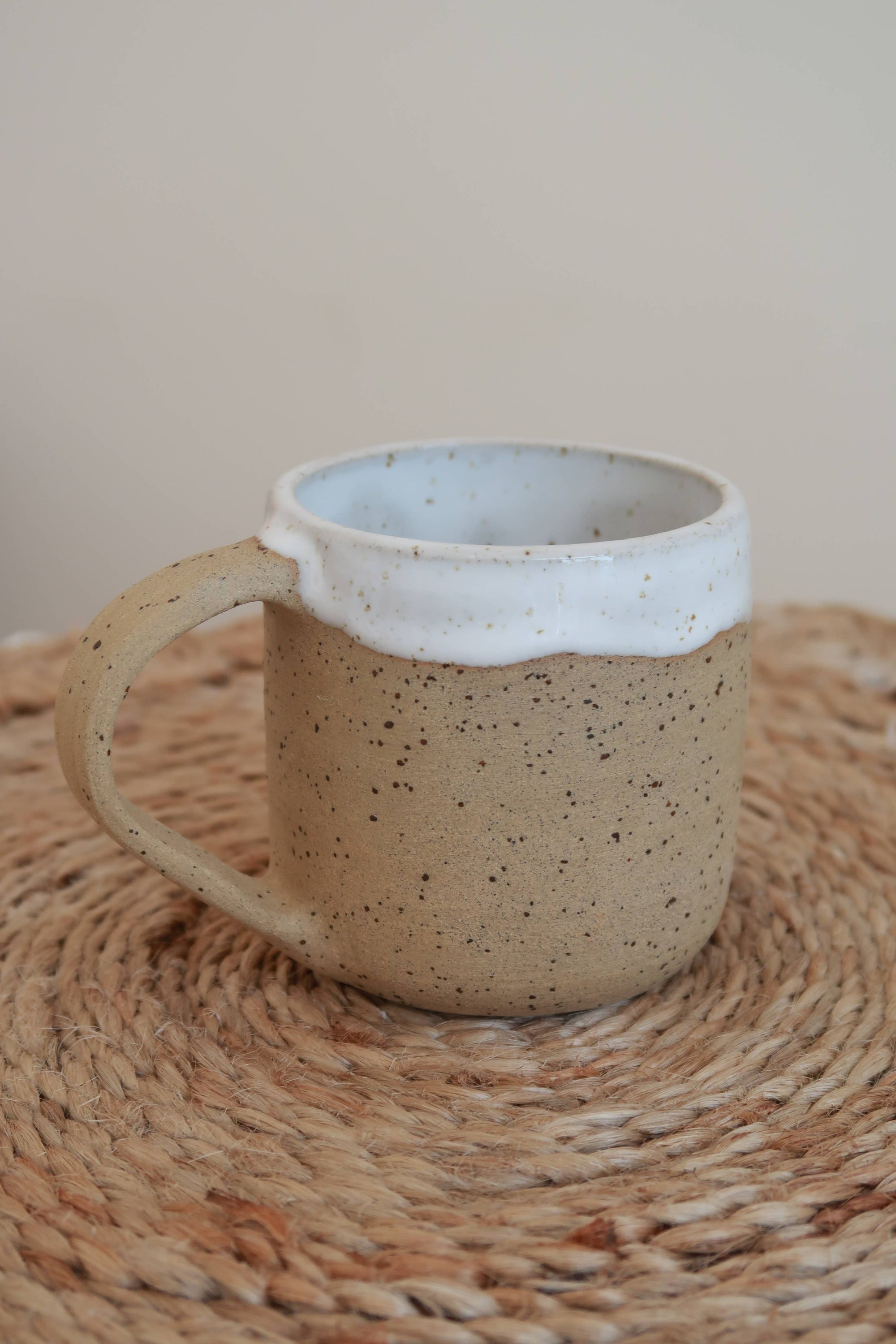 Handmade Ceramic Espresso Mug - Speckled Raw Clay